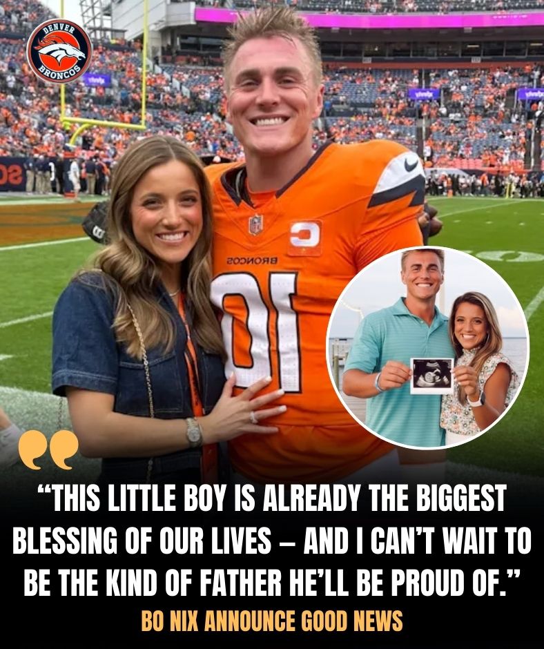 GOOD NEWS: Denver Broncos quarterback Bo Nix and his wife have officially revealed they’re expecting a baby boy — a joyful announcement that has the entire Broncos family celebrating. Nh