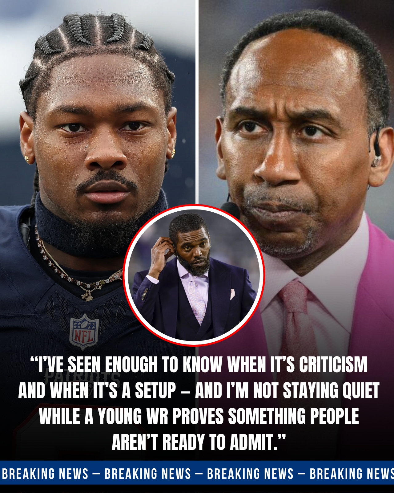 Randy Moss  Stunned the NFL by Defending Stefon Diggs Against Stephen A. Smith’s Explicit Quote on ESPN — And Diggs 7-Word Response Set the Internet on Fire.merr