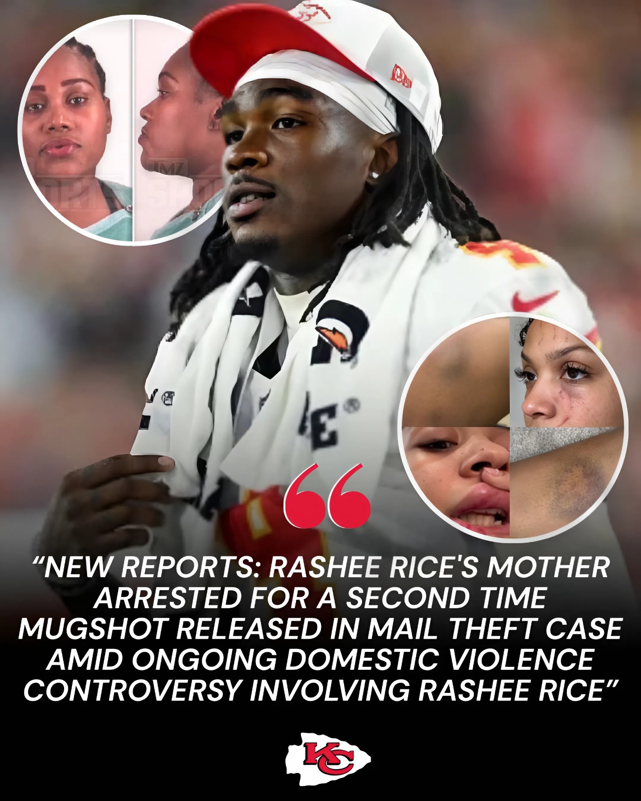 Rashee Rice’s Mother Reportedly Arrested Again in Mail Theft Case as Photos Surface — Star WR Faces Separate Explosive Domestic Violence Scandal .237