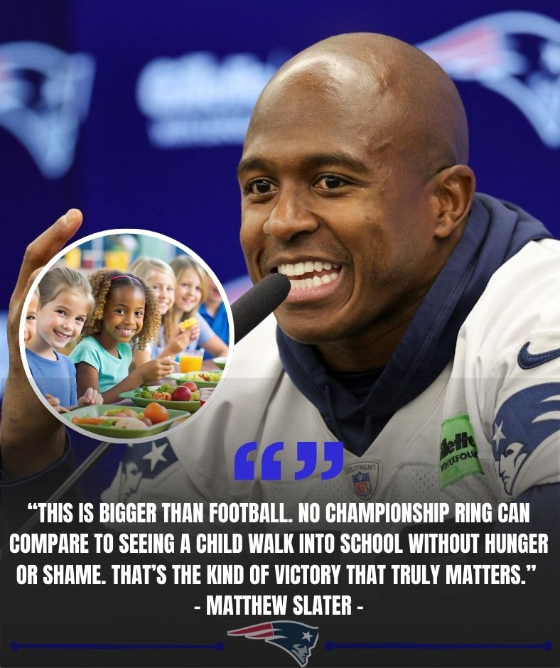 BREAKING NEWS: Matthew Slater just performed a “genius act” off the field, spending $667,000 to forgive lunch debt for students at 103 schools. The exemplary New England Patriots legend called it a victory greater than any Super Bowl title, saving thousands of children from hunger and humiliation. LL